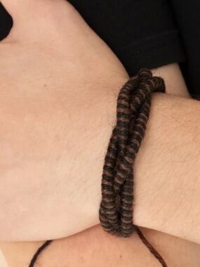 Paparazzi Island Endeavors Brown Black Braided Cord Bracelet Unisex Adjustable